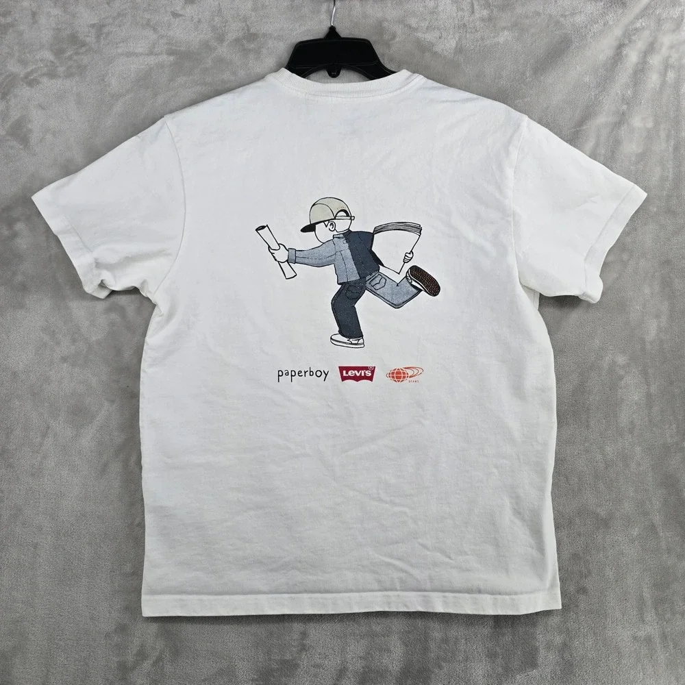 Levi's x Paperboy Paris x Beams T-Shirt‎ White Mens Large Heavy cotton Tee